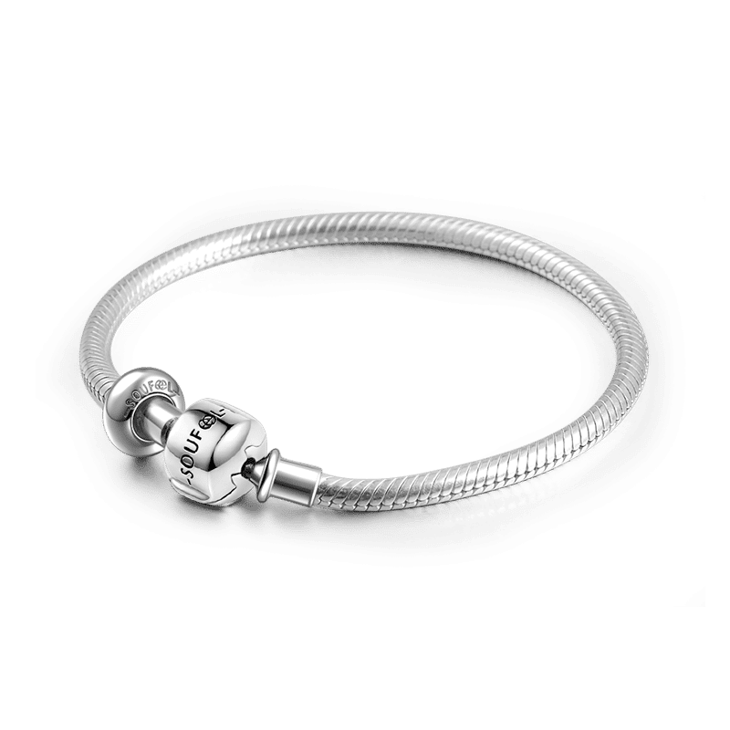 925 Sterling Silver Bracelet With Common Style Stopper Charm