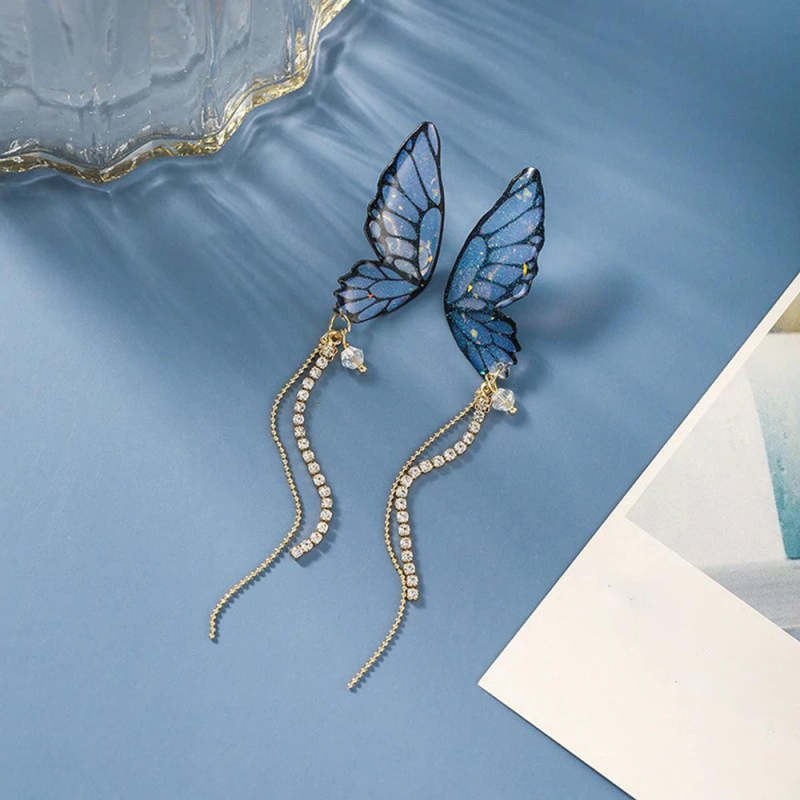 Acrylic Butterfly Statement Drop Earrings