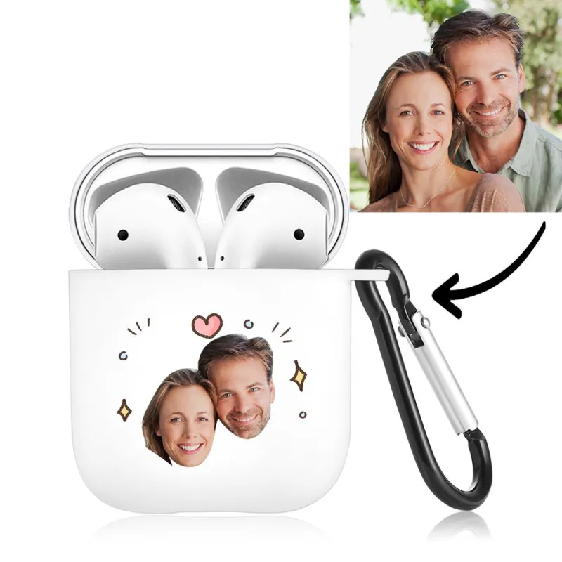 Airpods Case Custom Photo Couple's Keepsake Gift Earphone Case White - Avatar