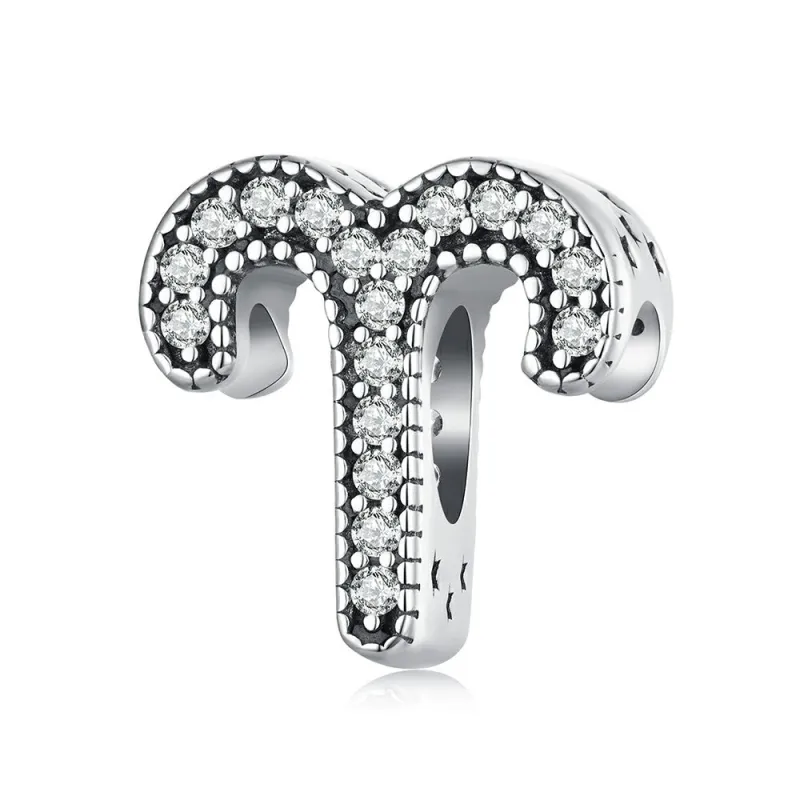 Aries Lucky Zodiac Sign Charm Silver