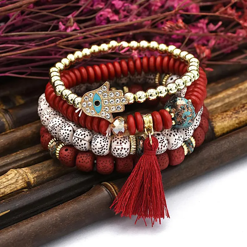 Bohemia Stacking Bracelets Multi-layer Trend Gifts for Girlfriend 3