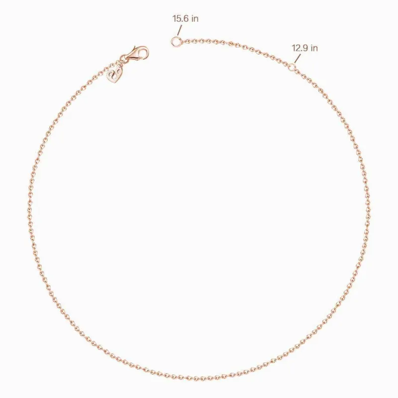 Children's Engraved Bar Necklace Rose Gold Plated 5