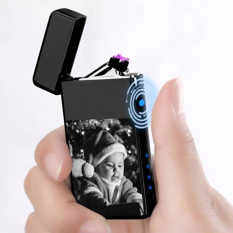 Christmas Gift Photo Lighter Custom Photo Engraved Lighter Black 2