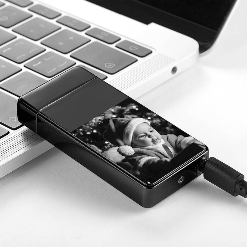 Christmas Gift Photo Lighter Custom Photo Engraved Lighter Black 4