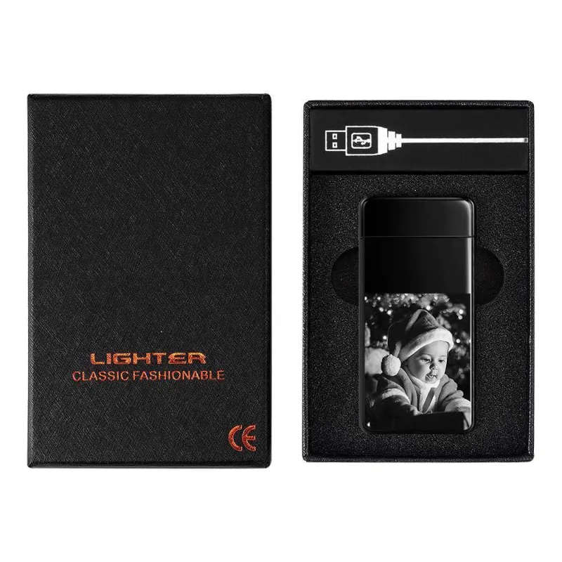 Christmas Gift Photo Lighter Custom Photo Engraved Lighter Black 5