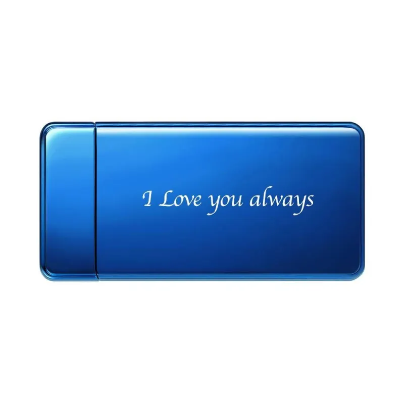 Christmas Gift Photo Lighter Custom Photo Engraved Lighter Blue 1