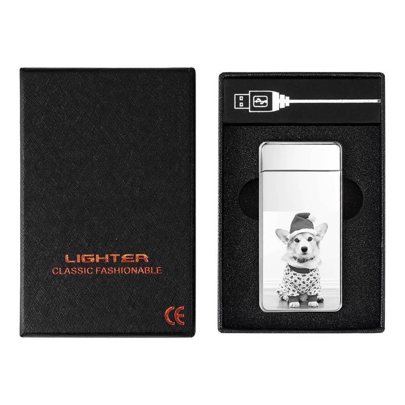 Christmas Gift Photo Lighter Custom Photo Engraved Lighter Silver 5