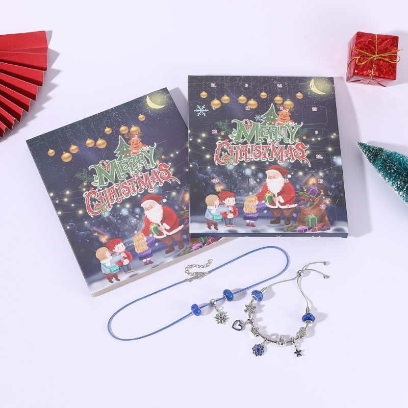 Christmas Gifts Advent Calendar Charm Christmas Jewelry Advent Calendar Gift Box Set DIY Charm Jewellery 4