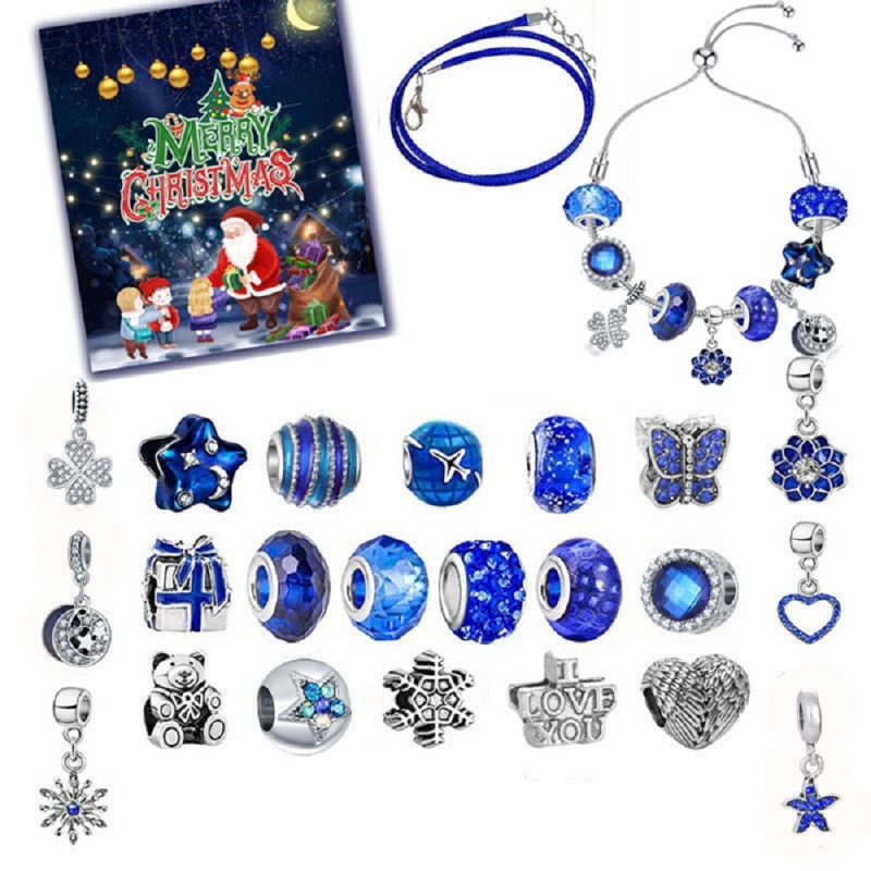 Christmas Gifts Advent Calendar Charm Christmas Jewelry Advent Calendar Gift Box Set DIY Charm Jewellery