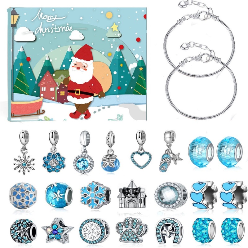 Christmas Gifts Advent Calendar Charm Christmas Jewelry Advent Calendar Gift Box Set DIY Charm Jewellery 2