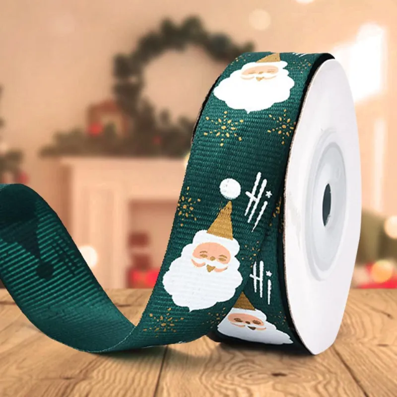 Christmas Holiday Decorations Christmas Santa Claus Ribbon For Gift Wrapping 1