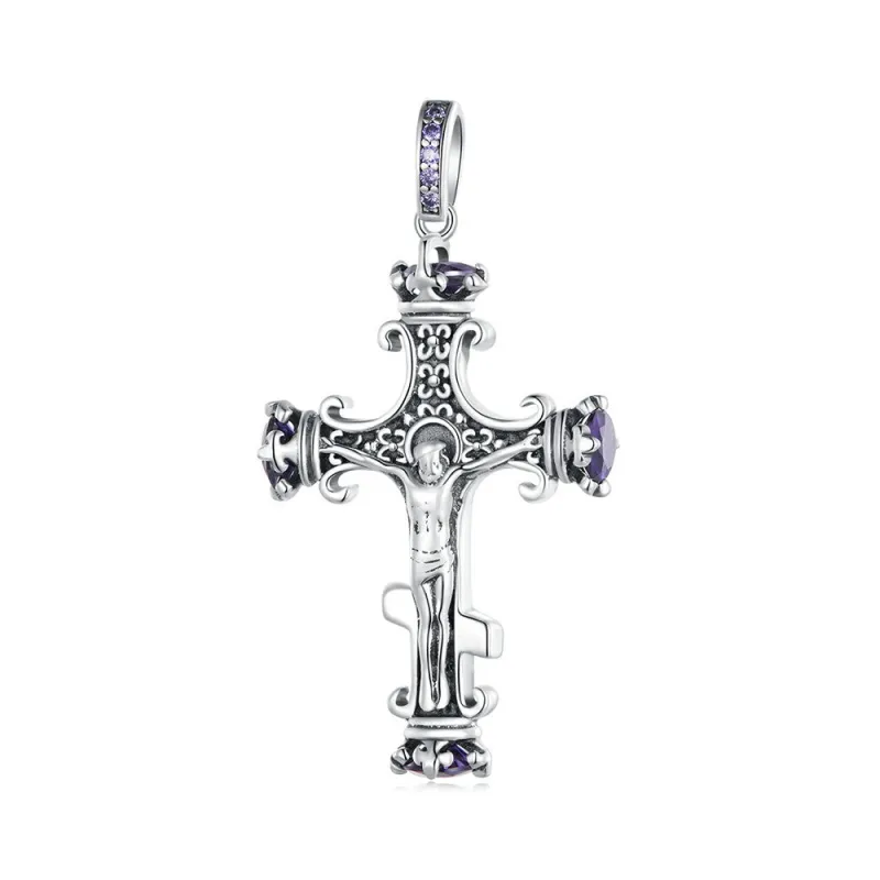 Cross Dangle Charm Silver