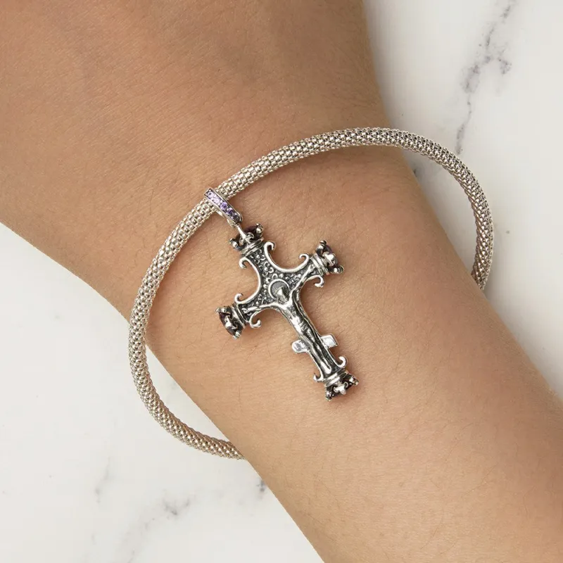 Cross Dangle Charm Silver 3