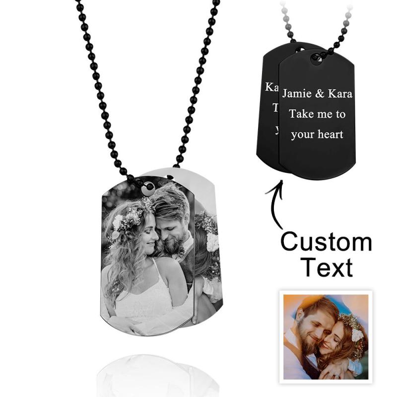 Custom Double Dog Tag Necklace Personalized Men's Jewelry for Wedding Gift And Anniversary 5