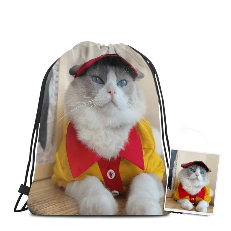 Custom Drawstring Bag Photo Sportpack My Little PUFF