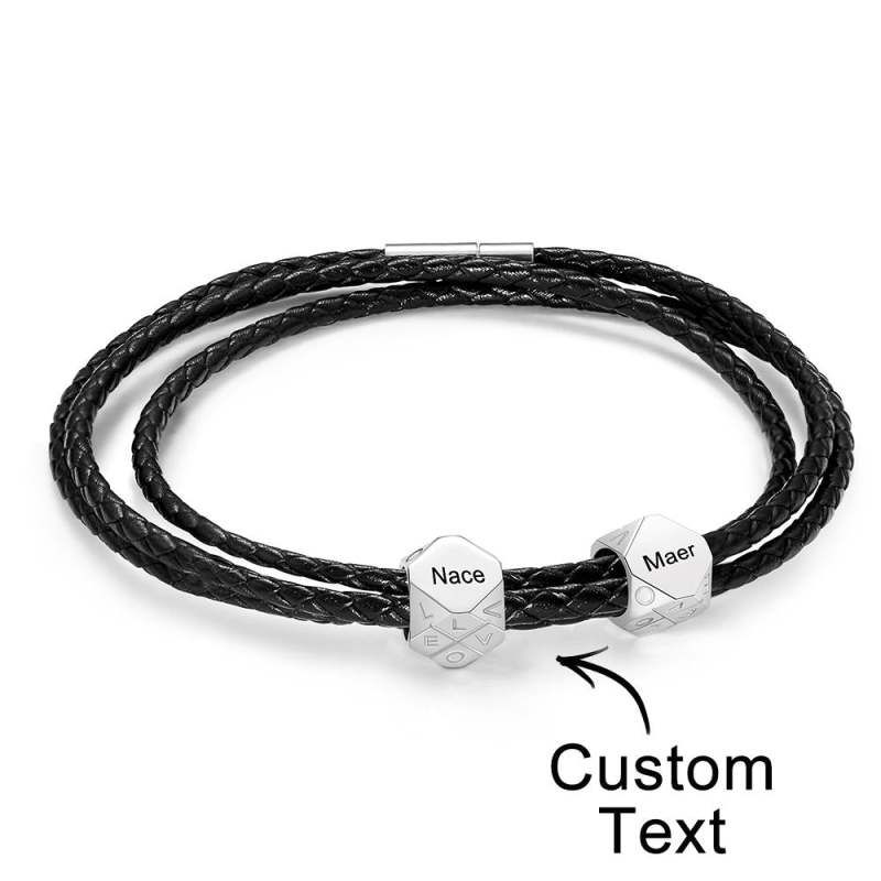 Custom Engraved Bracelet Simple and Versatile Valentine's Gift for Him 2