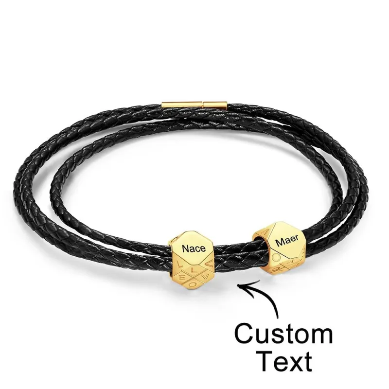 Custom Engraved Bracelet Simple and Versatile Valentine's Gift for Him 3