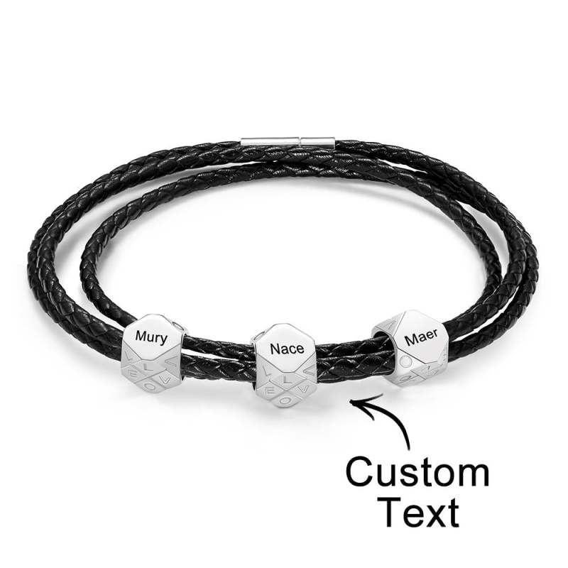 Custom Engraved Bracelet Simple and Versatile Valentine's Gift for Him 4