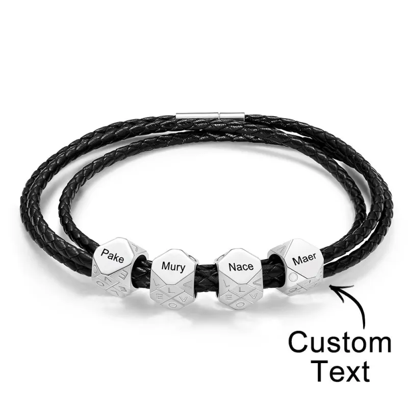 Custom Engraved Bracelet Simple and Versatile Valentine's Gift for Him 6