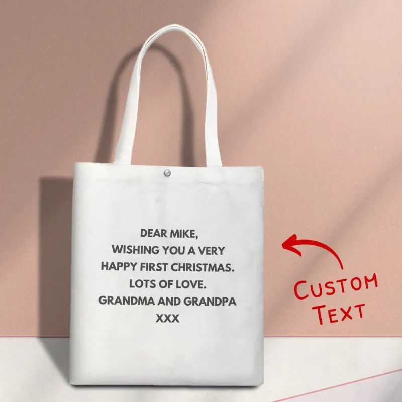 Custom Engraved Hand Bags Christmas Gift Bag