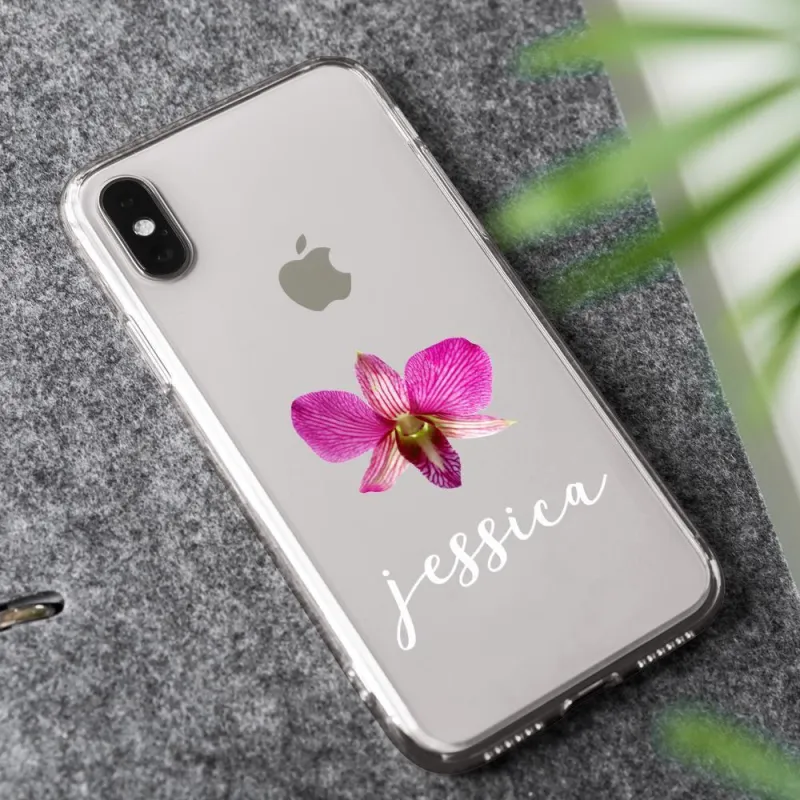 Custom Engraved iPhone Case iPhone XS Max Flower Pattern Fashion Simplicity 2