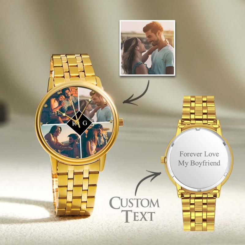 Custom Engraved Photo Watch for Men Personalized Engraved Picture Watch For Valentine's Day To Boyfriend 4