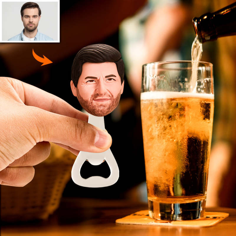 Custom Face Bottle Opener Personalized Funny Bottle Opener Groomsmen Gift