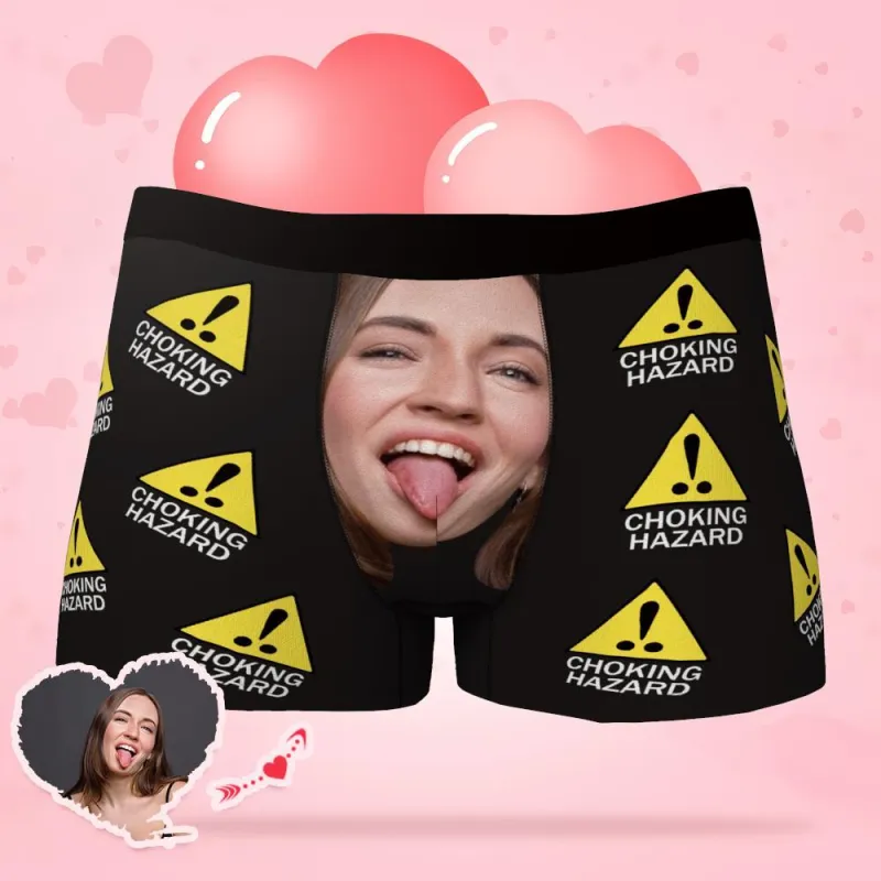 Custom Face Boxer Shorts Choking Hazard Face Boxer Shorts Gifts for Him