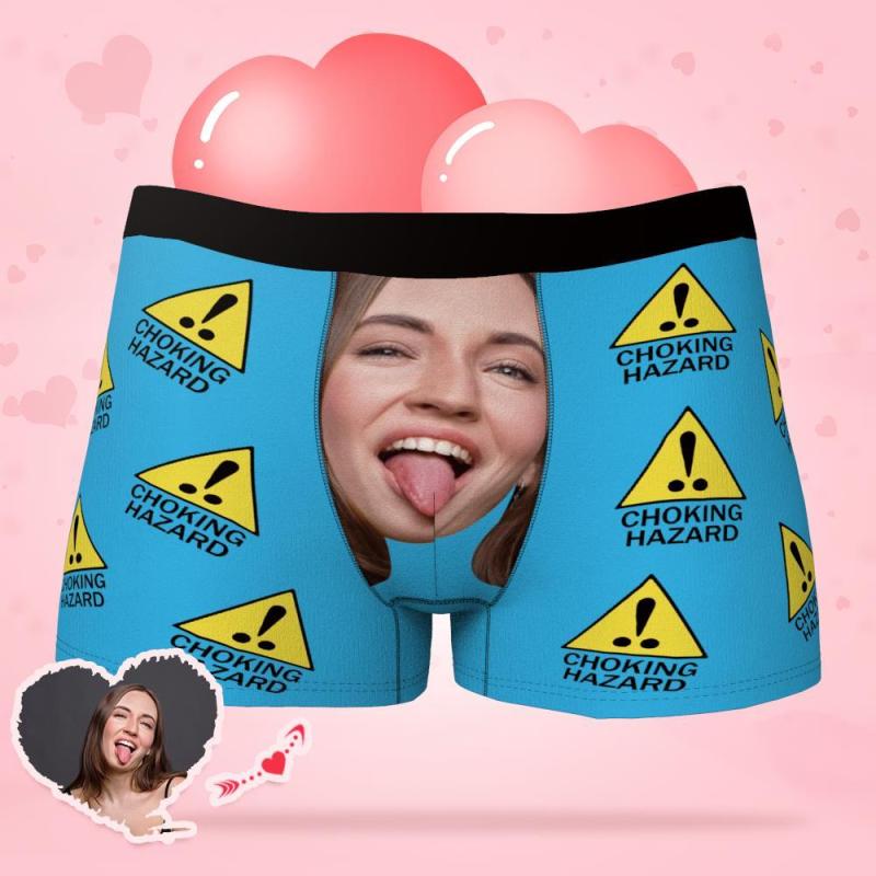 Custom Face Boxer Shorts Choking Hazard Face Boxer Shorts Gifts for Him 1