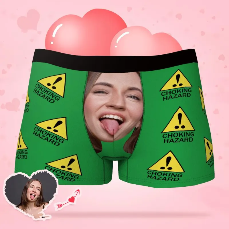 Custom Face Boxer Shorts Choking Hazard Face Boxer Shorts Gifts for Him 2