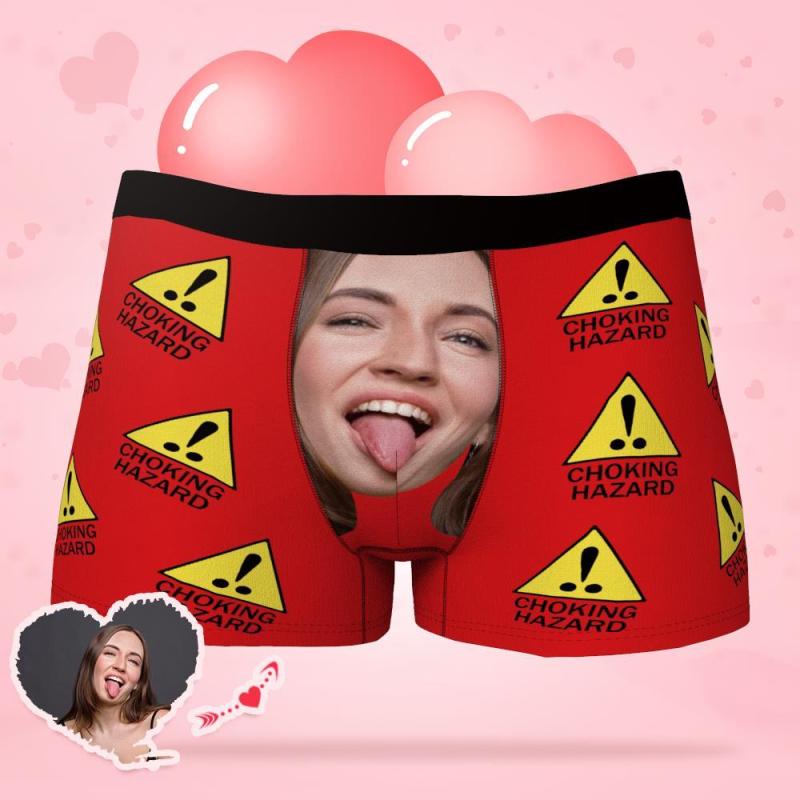 Custom Face Boxer Shorts Choking Hazard Face Boxer Shorts Gifts for Him 4