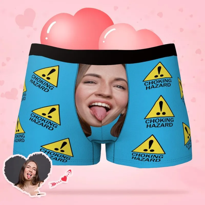 Custom Face Boxer Shorts Choking Hazard Face Boxer Shorts Gifts for Him 6