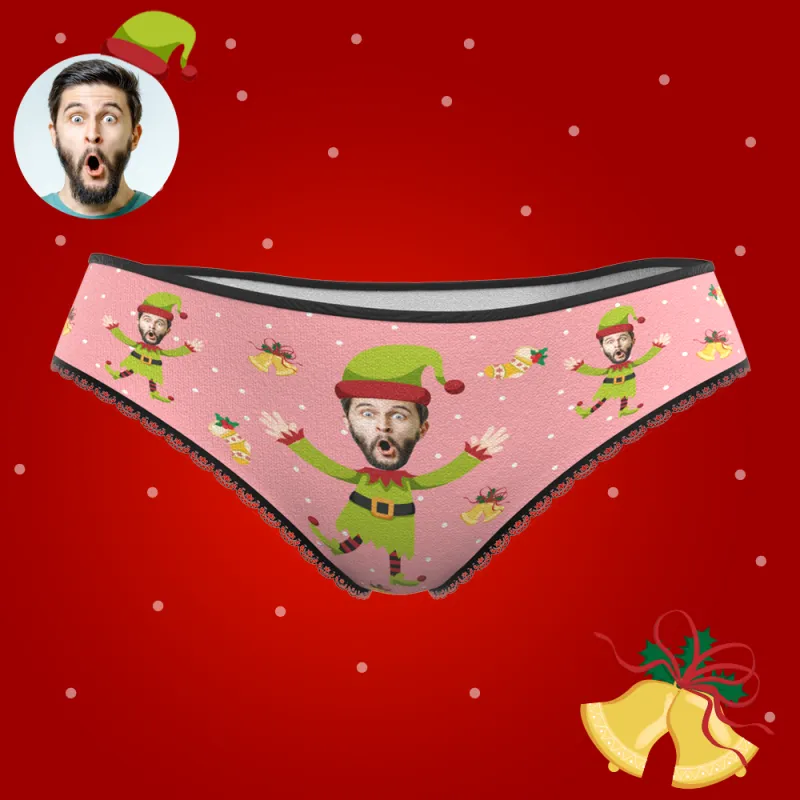 Custom Face Christmas Underwear, Custom Christmas elf Underwear, Best Christmas Gift For Girfriend 3