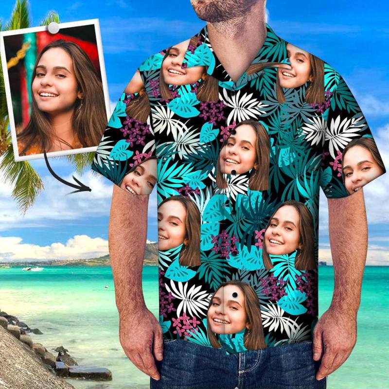 Custom Face Shirts Men's Hawaiian Shirts