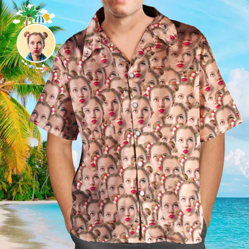 Custom Hawaiian Shirts Muti-face Design Aloha Beach Shirt For Men 2