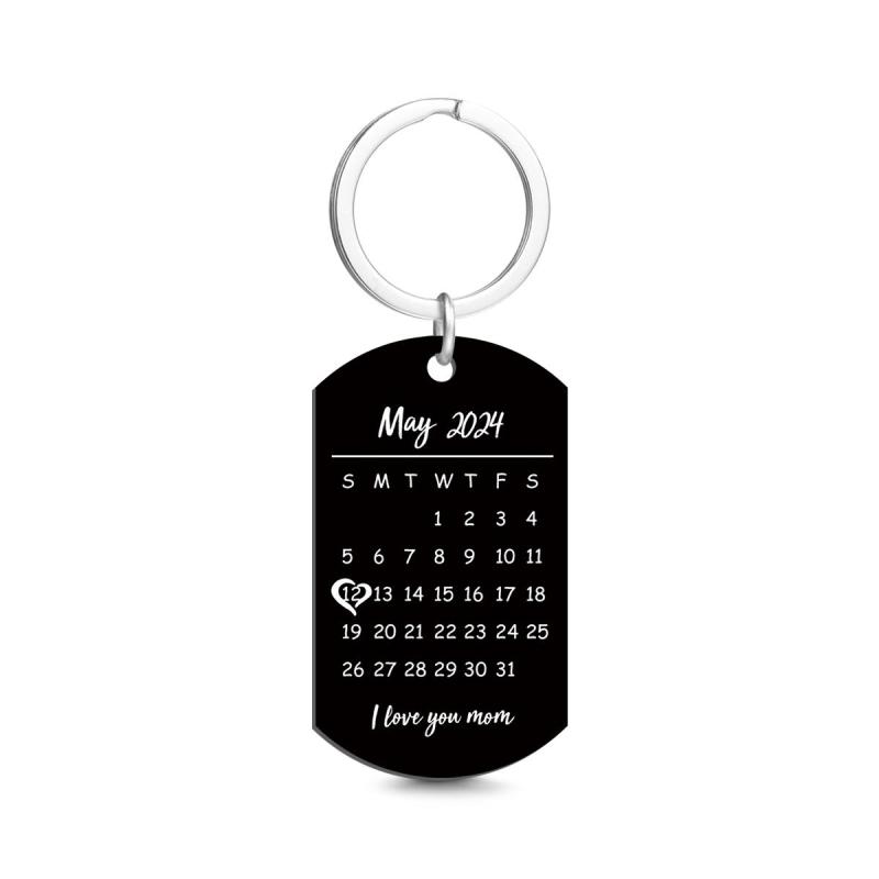 Custom Keychain Photo Calendar Keychain Tag Keychain Gift for Mother 2