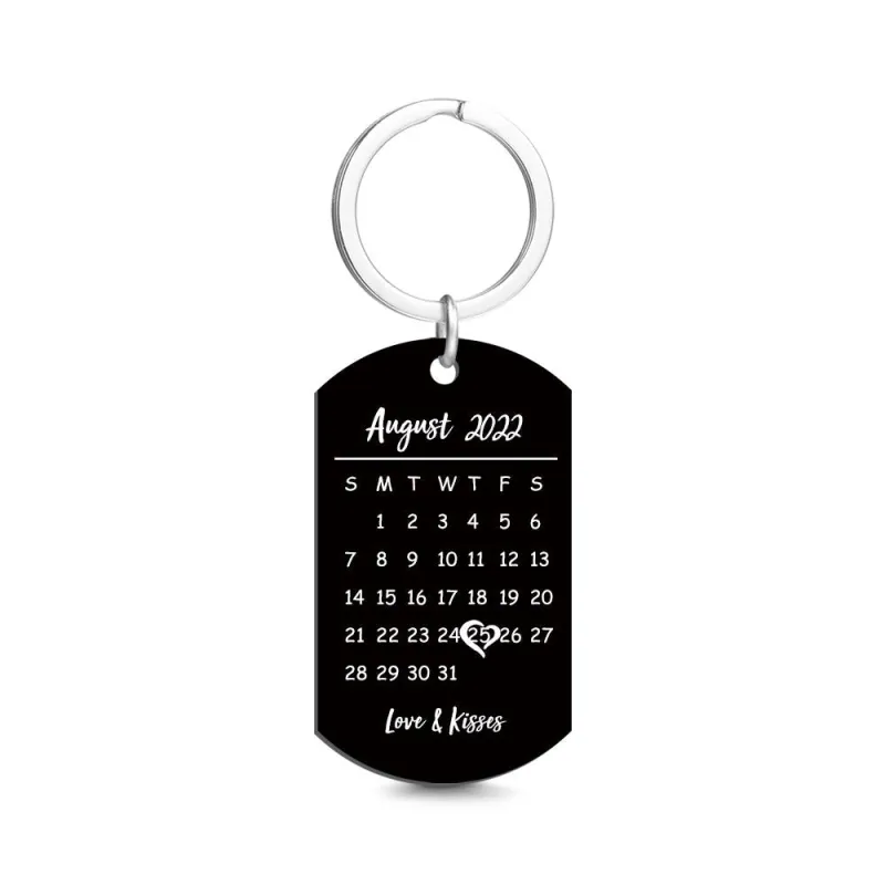 Custom Keychain Photo Calendar Keychain Tag Keychain Gift For Newly Married Couples Key Chains 2