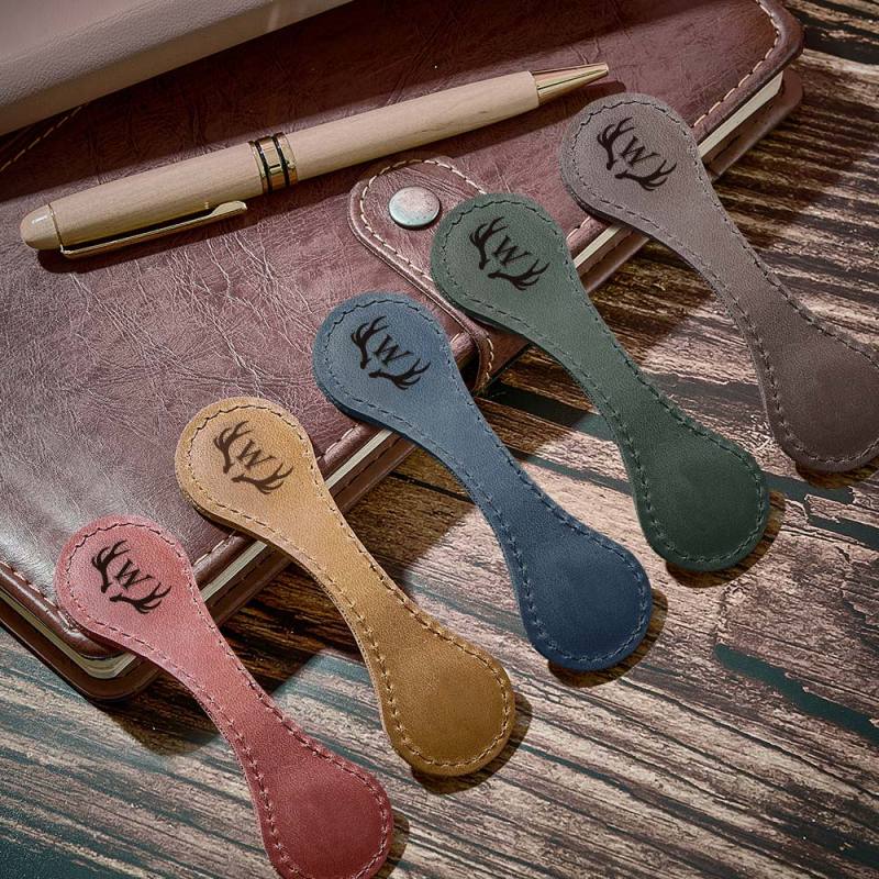 Custom Leather Bookmark Personalized Engraved Magnetic Bookmark Gift for Book Lover