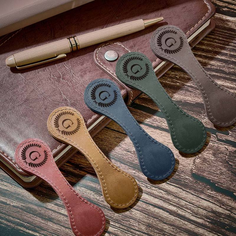 Custom Leather Bookmark Personalized Magnetic Bookmark Reader Gift for Family or Friend