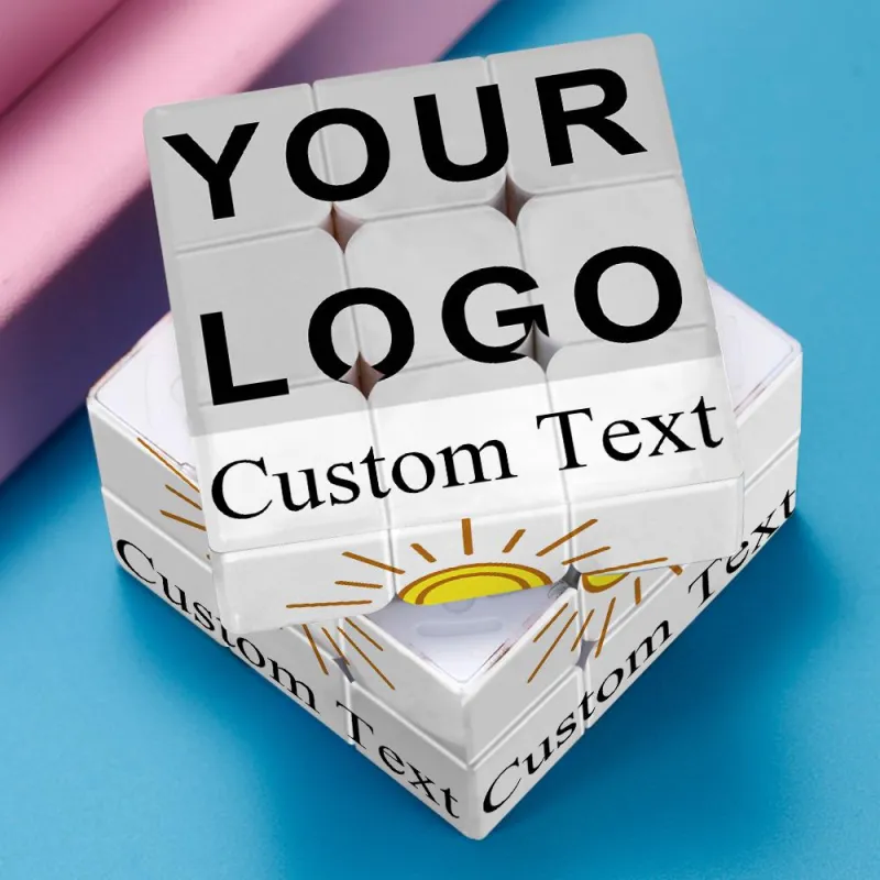 Custom Logo Three-level Rubic's Cube with Text Gifts 1