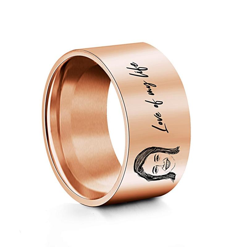 Custom Men's Ring Personalized Photo Ring With Engraved Girlfriend Perfect Gift For Boyfriend On Valentine's Day 5