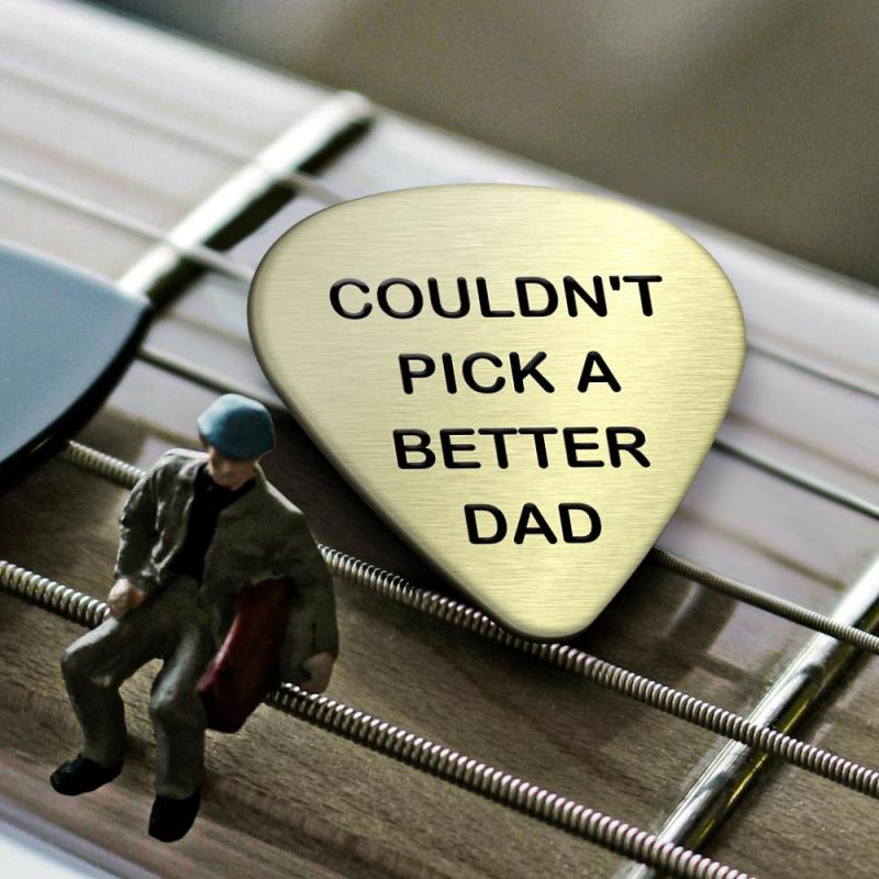 Custom Metal Plectrum Gift For Dad Engraved Guitar Pick Music Lover Personalized Gift 1