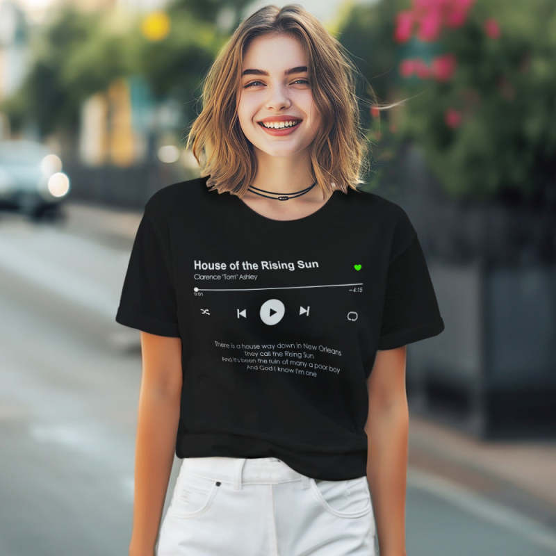 Custom Music T-shirt Personalized Your Favorite Song T-Shirt Music Player 6