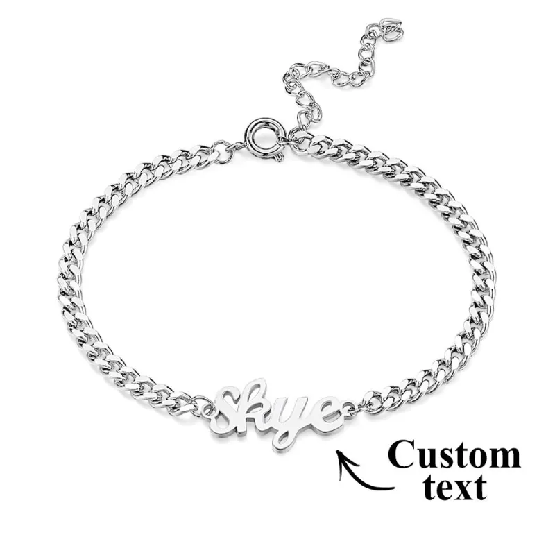 Custom Name Bracelet Personalized Fashion Bracelet Gift for Men 2