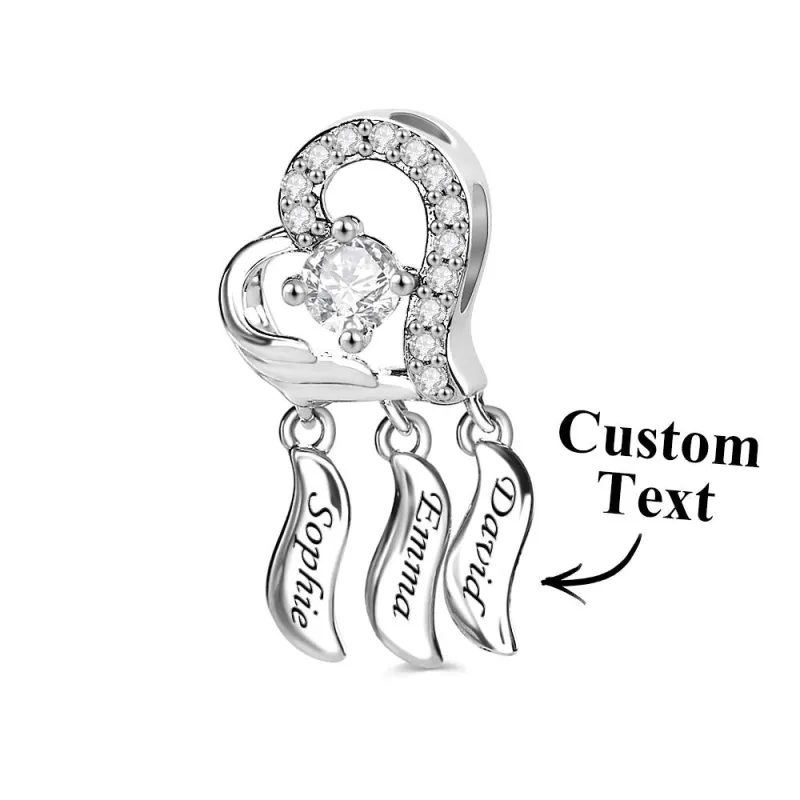 Custom Name Charm Heart Shape Dream Catcher Unique Gift