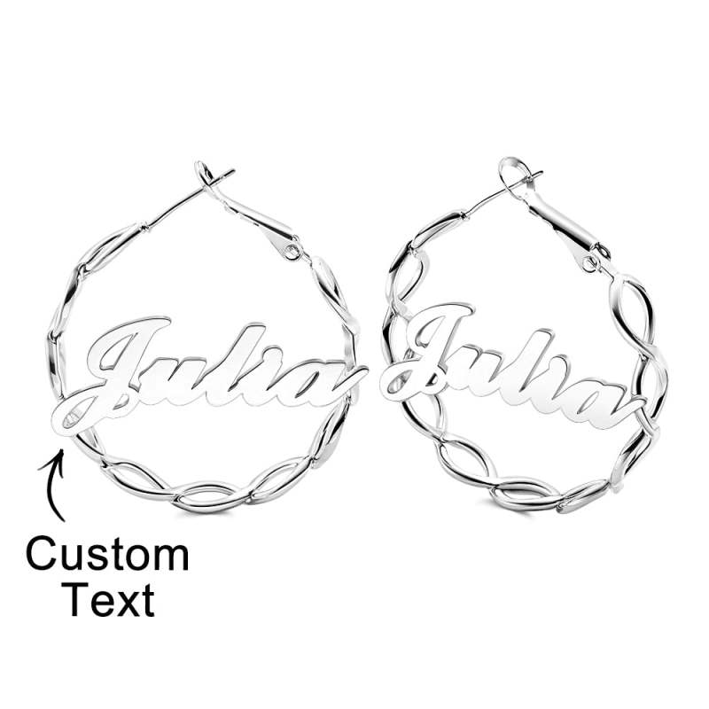 Custom Name Earrings Dream And Persistent 1