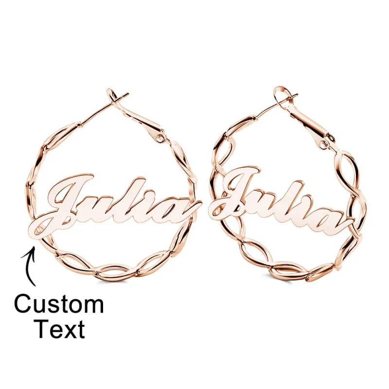 Custom Name Earrings Dream And Persistent 5