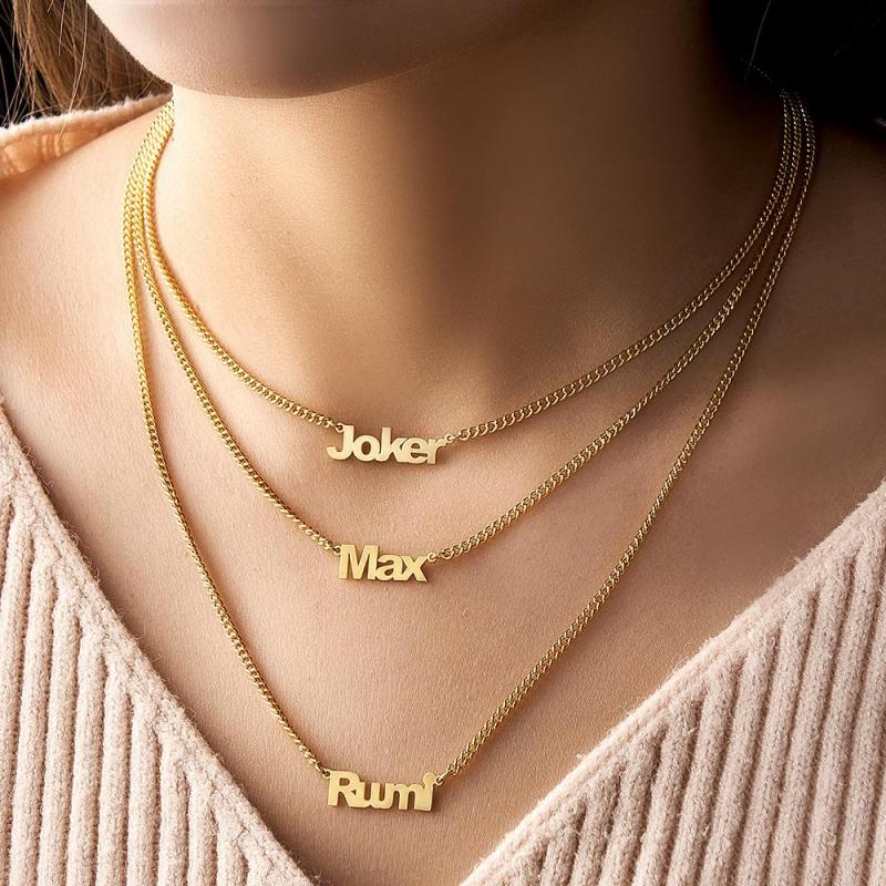 Custom Name Necklace Fashion Stack Girl Gift 3