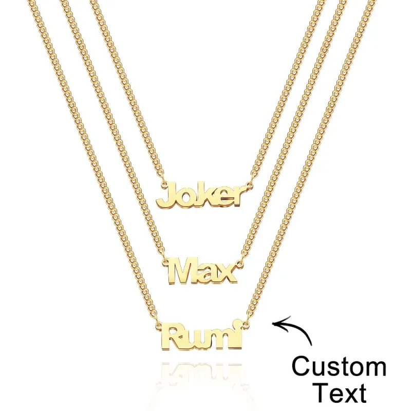 Custom Name Necklace Fashion Stack Girl Gift 4