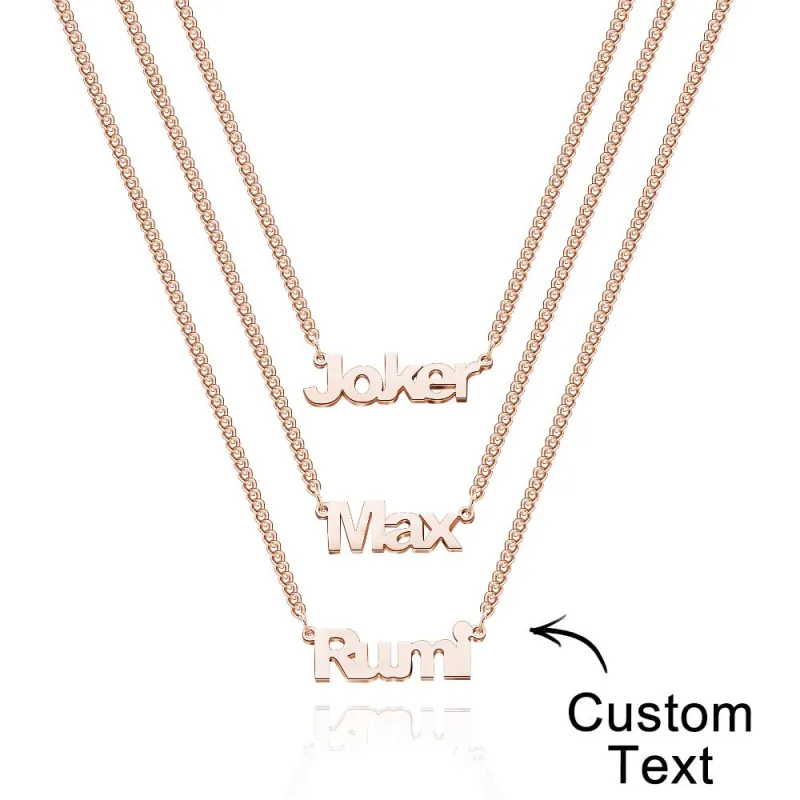 Custom Name Necklace Fashion Stack Girl Gift 5